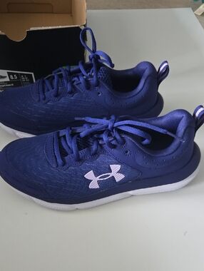Under Armour Kids Purple Athletic Sneakers with Light Pink Logo